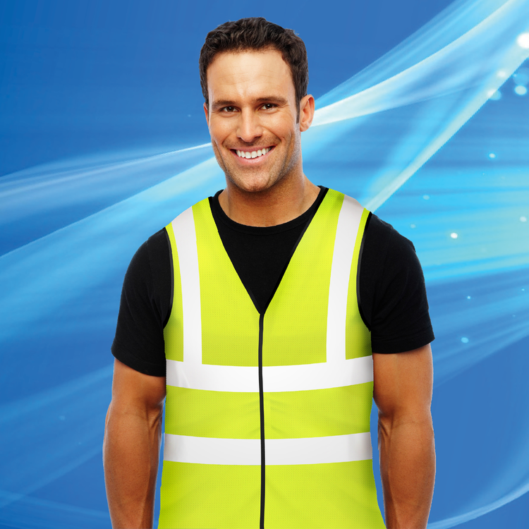Aqua Coolkeeper Cooling Vest Neon Yellow and Reflective Strips